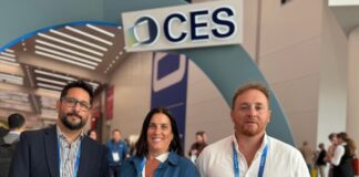 Manuel Arce, CRO; Virginia Forteza, PM y Diego bague, Sales Manager de Grupo Latamly, en CES 2026