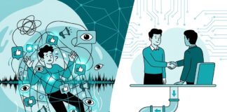 Ilustración sobre la diferencia entre métricas de vanidad en marketing digital y el flujo de ventas real en el sector IT B2B
