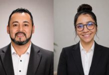 Fabio Castiblanco, Product Manager LATAM; y Valentina Rueda, Partner Sales Specialist LATAM, en Licencias OnLine.