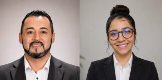 Fabio Castiblanco, Product Manager LATAM; y Valentina Rueda, Partner Sales Specialist LATAM, en Licencias OnLine.