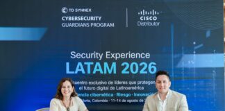 TD SYNNEX y Cisco presentan Guardians Program para América Latina Uri Sánchez, Sr. Director Networking Vendor Business LATAM; y Claudia Cincotto, Sr. Director Security Vendor Business LATAM, en TD SYNNEX.